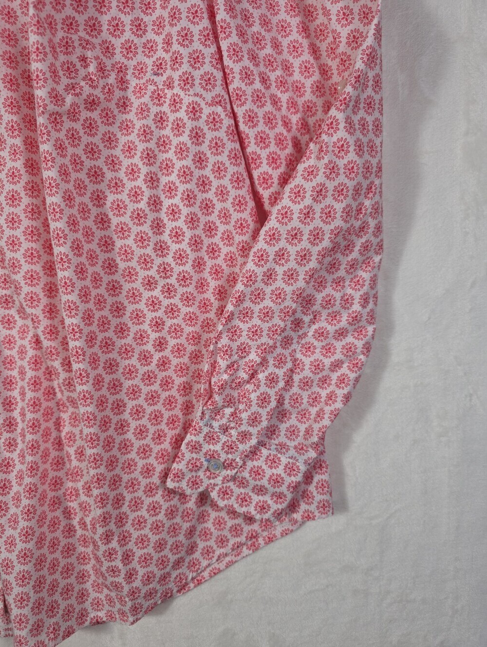 Vintage Charter Club Pink Floral Button Down Shirt Women 14W 100% Cotton - Picture 5 of 8
